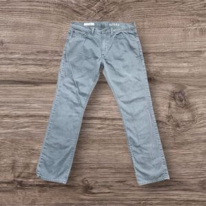 GAP 1969 Slim Fit Gray Jeans Mens 32x30 100% Cotton Rigid Denim Straight Taper